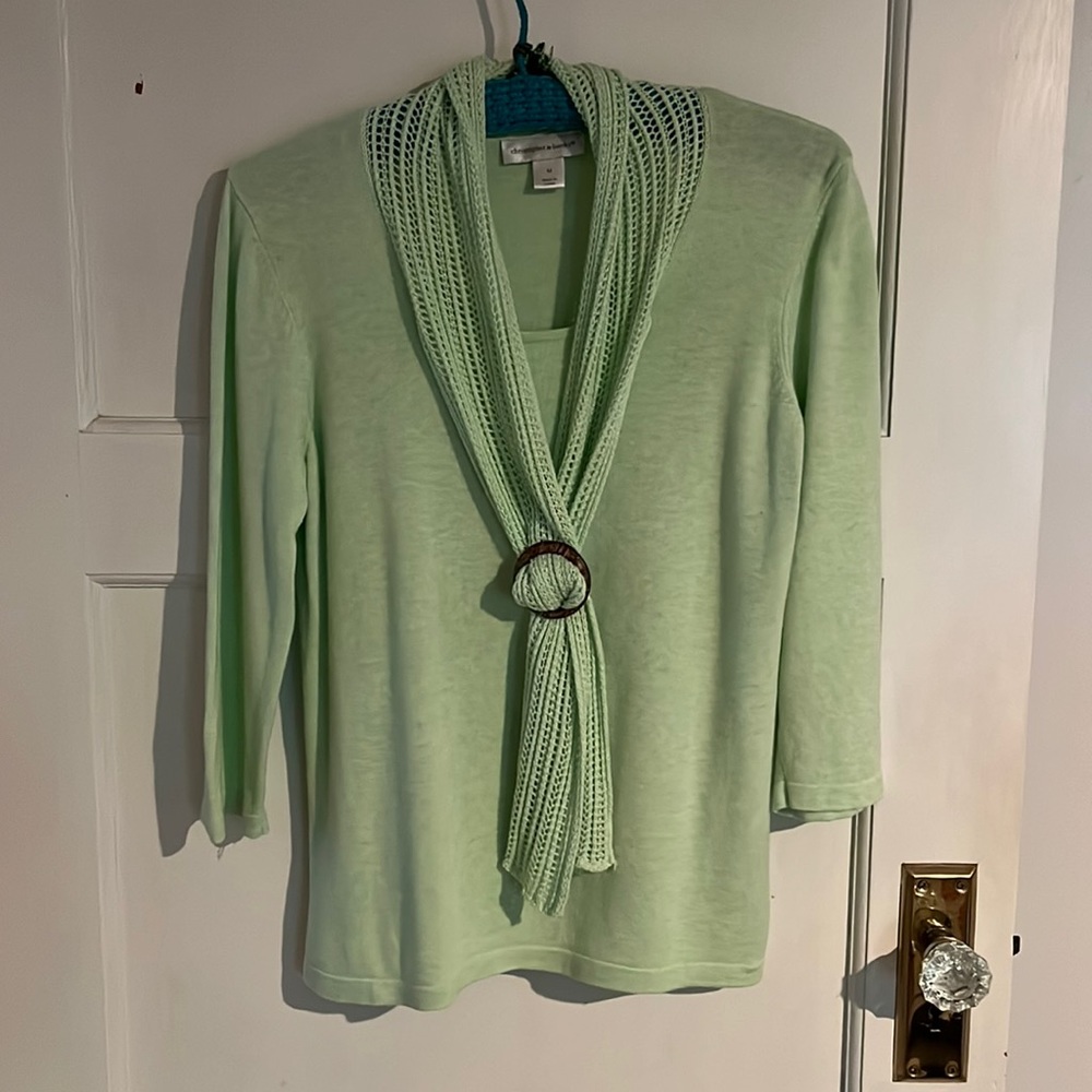 Light green Christopher and Banks medium sweater
